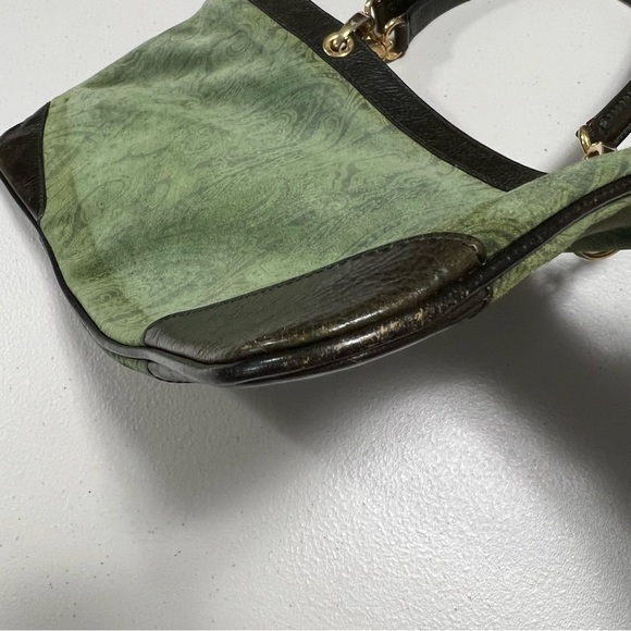 Etro Green Paisley Shoulder Bag - Picture 7 of 16